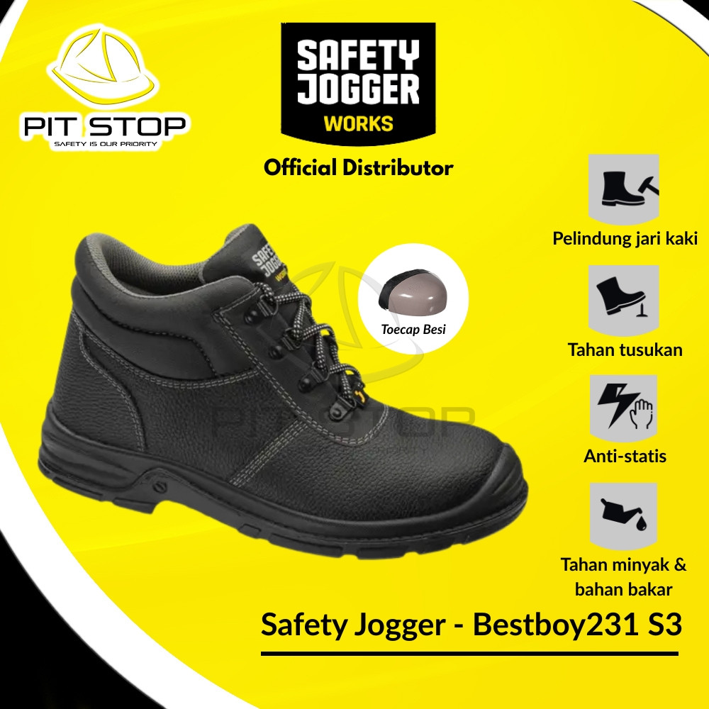 Jual Sepatu Safety Jogger Bestboy 231 S3 Boots Shoes Kerja Proyek ...