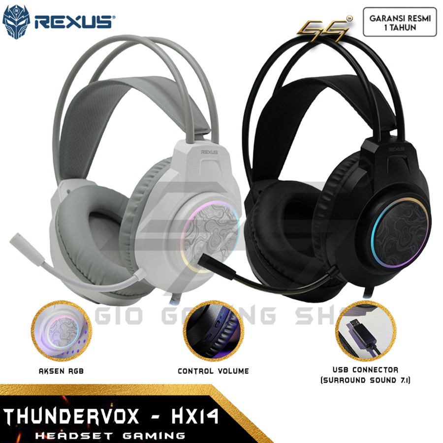Jual Headset Gaming Rexus Thundervox HX14 HX 14 HX-14 Gaming Headset ...