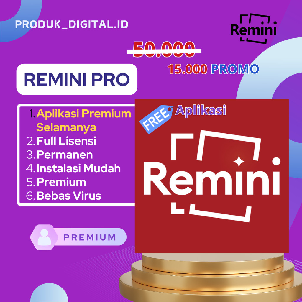 Jual Remini Pro Fullpack bisa edit foto Profesional terbaru | Shopee ...