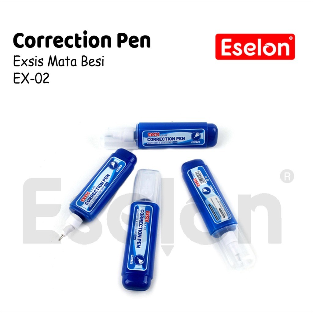 Jual 1buah Tipex Cair Ujung Besi / Correction Pen Botol Biru Exsis EX ...
