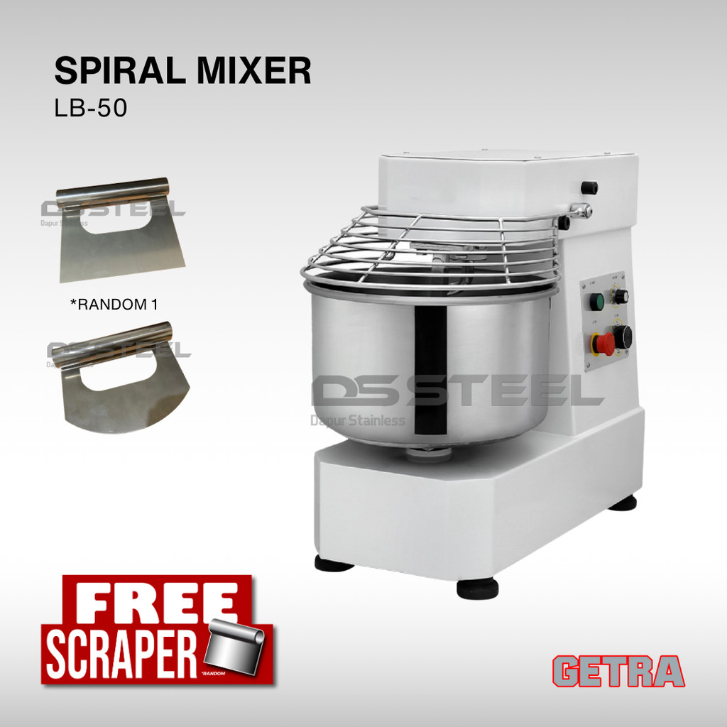 Jual Getra Spiral Mixer LB50 /Mixer Roti 50 Liter Getra LB 50 /LB-50 ...