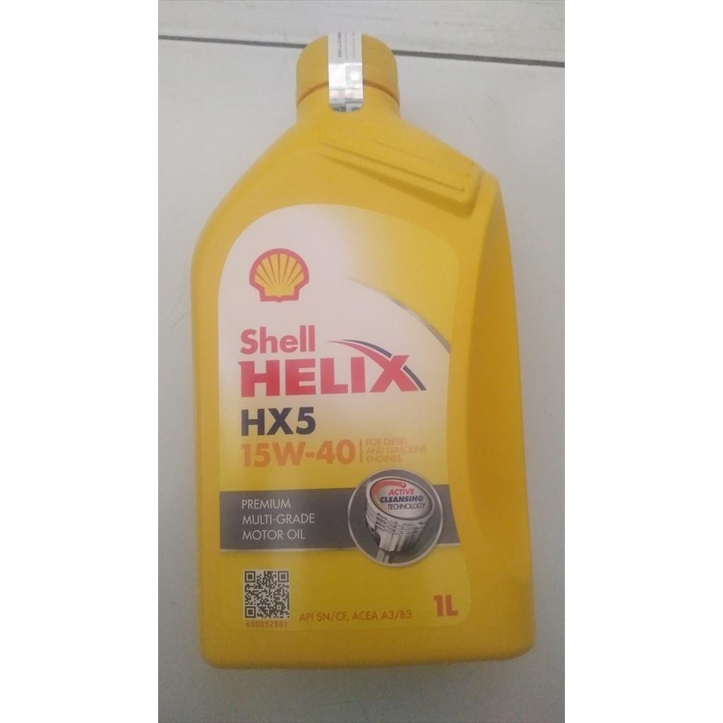 Jual Oli Mesin Mobil Shell Helix HX5 15W-40 1 Liter Original Scan ...