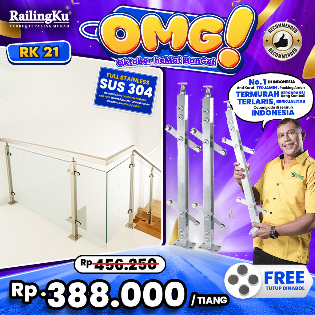 Jual Railing Tangga Stainless Plate Minimalis Railingku [OMG!] RK 21 ...