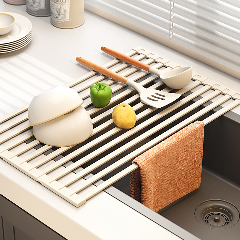 Jual 304 stainless steel kitchen drain rack, foldable sink, drain ...