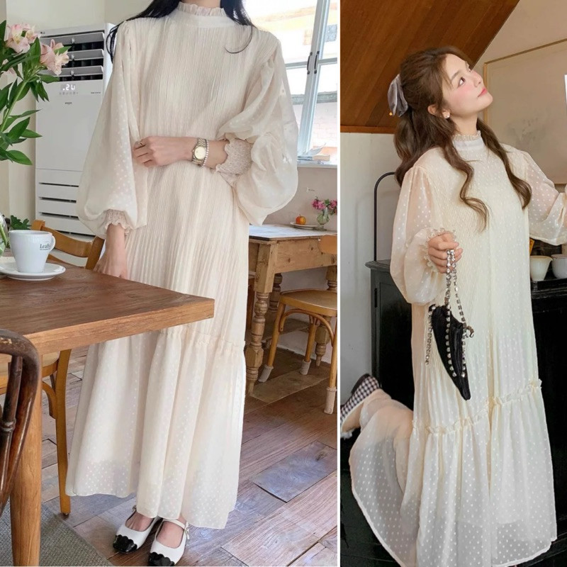 chinese dress ladies DA017 Inner Dress lengan panjang putih daw project – JLW Brands (Third Day  - Td Ladies - Td Active - Nade - Td Friends main image 0