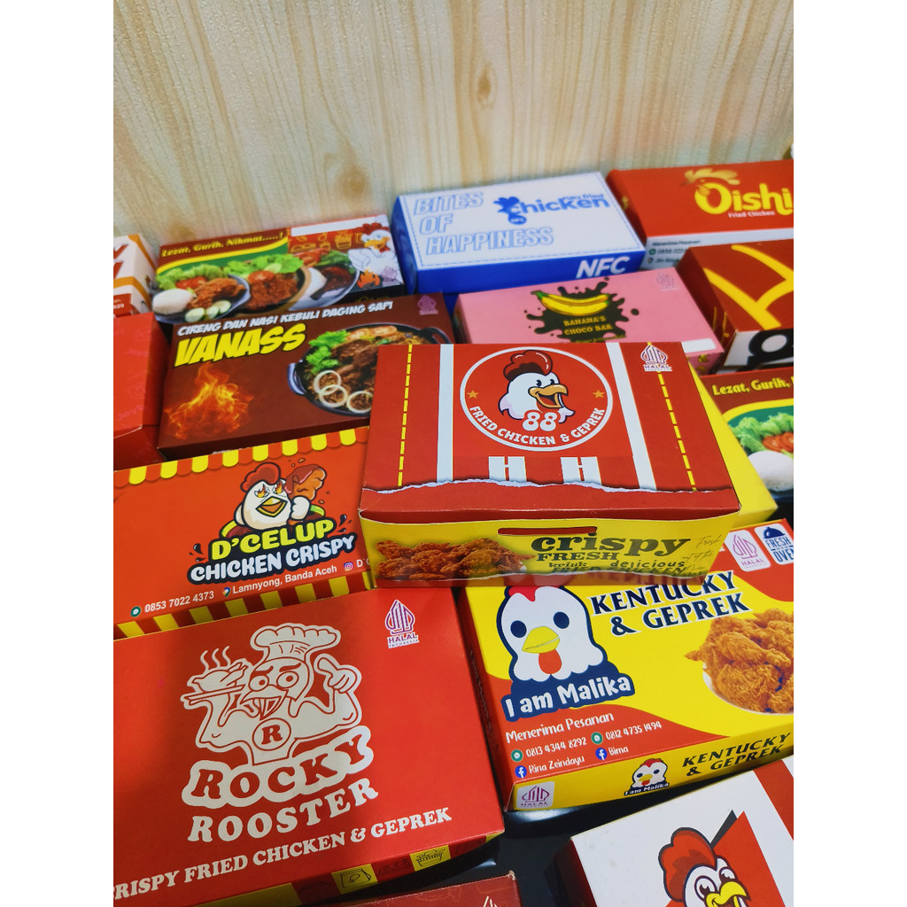 Jual CUSTOM LOGO BRAND BOX FRIED CHICKEN isi 2.000pcs KFC DbestO D ...