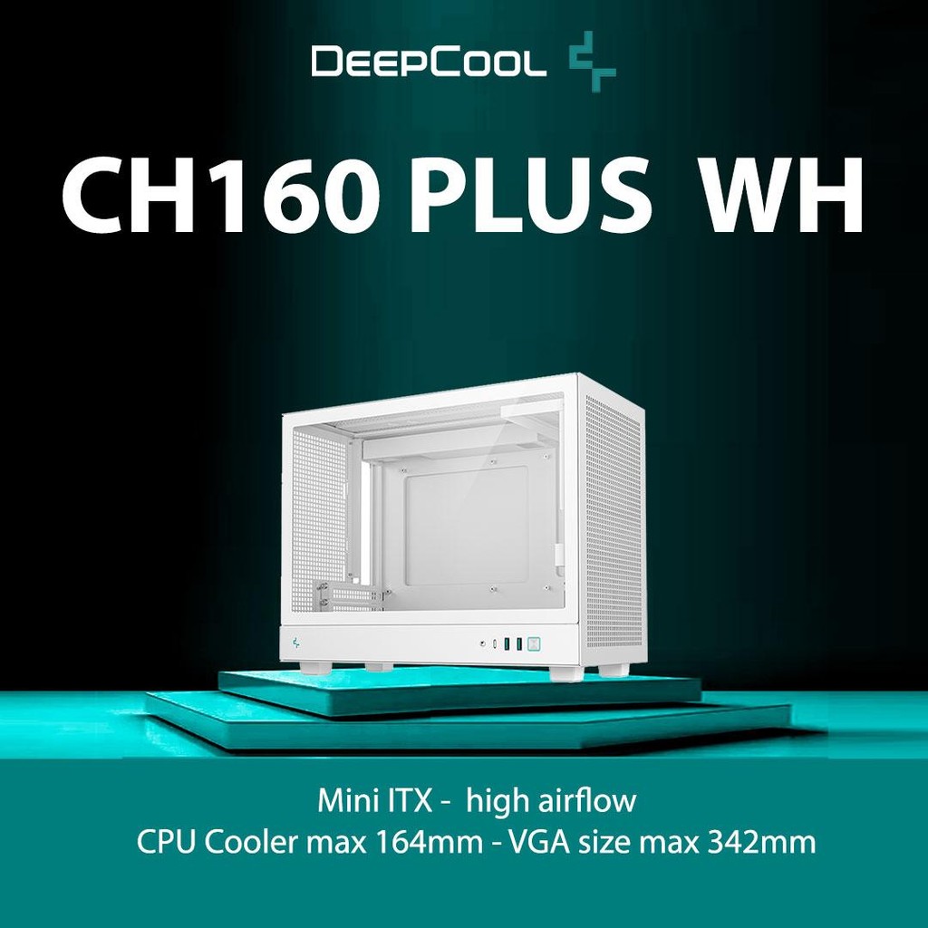 Jual Deepcool CH160 Plus White M-ATX Casing Komputer | Shopee Indonesia