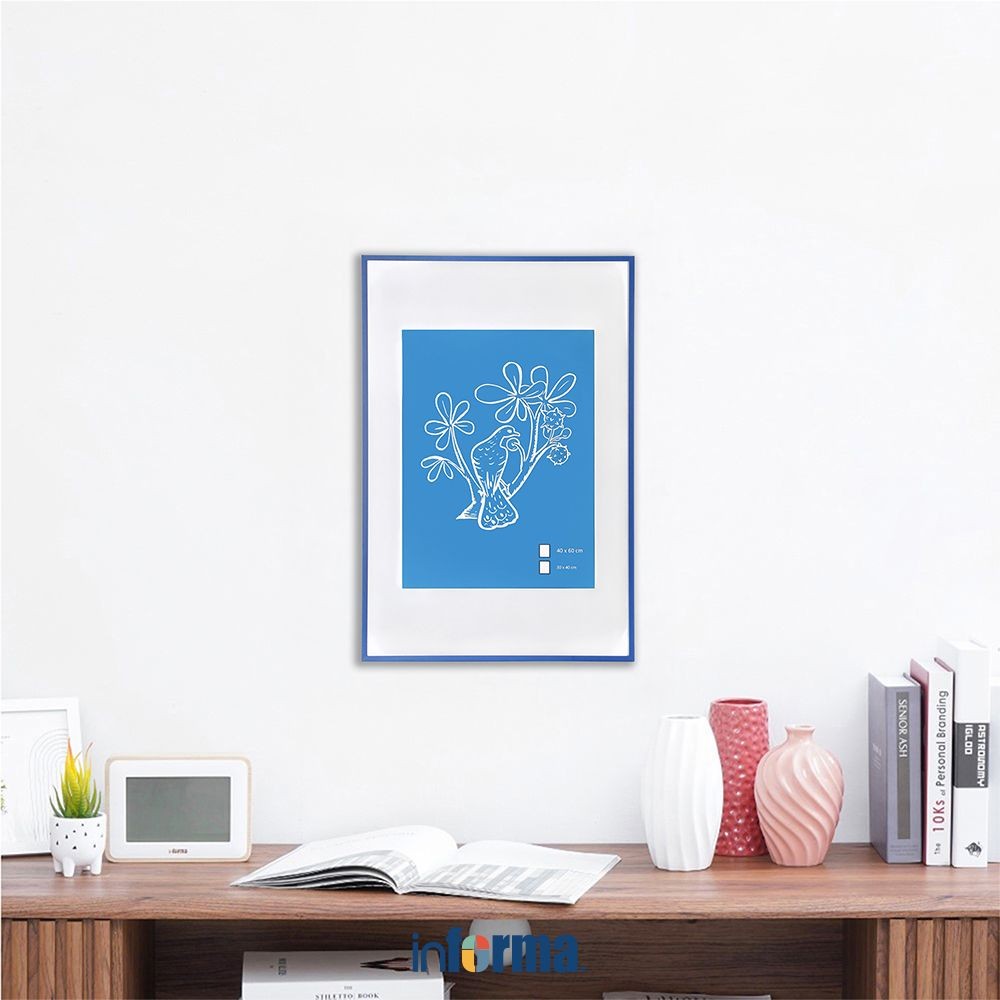 Jual Informa 40X60 cm Bingkai Foto Dinding Alumunium - Biru Photo Frame ...