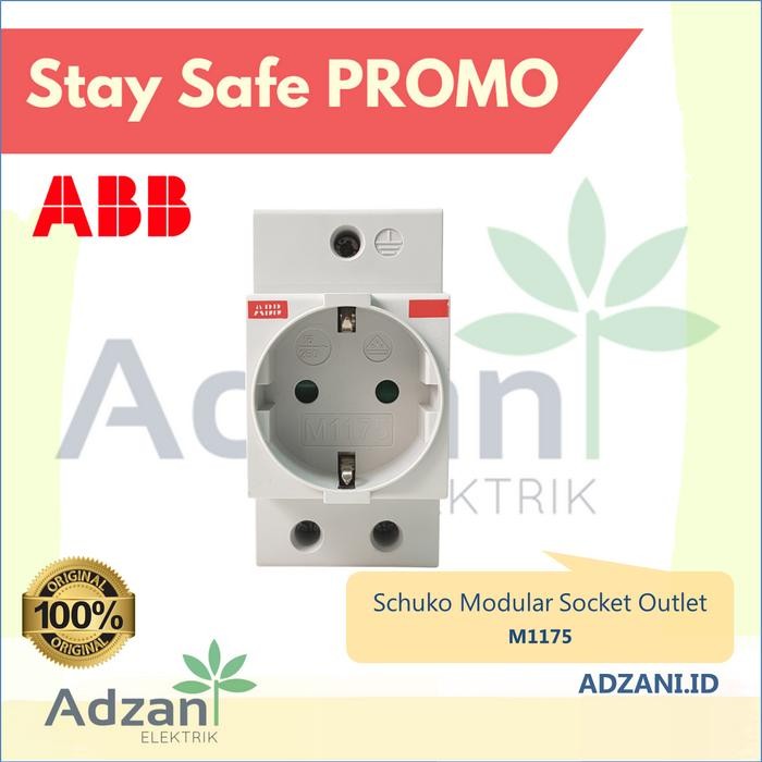 Jual ABB M1175 PRESA SCHUKO Power Socket DIN RAIL 2CSM210000R0721 ...