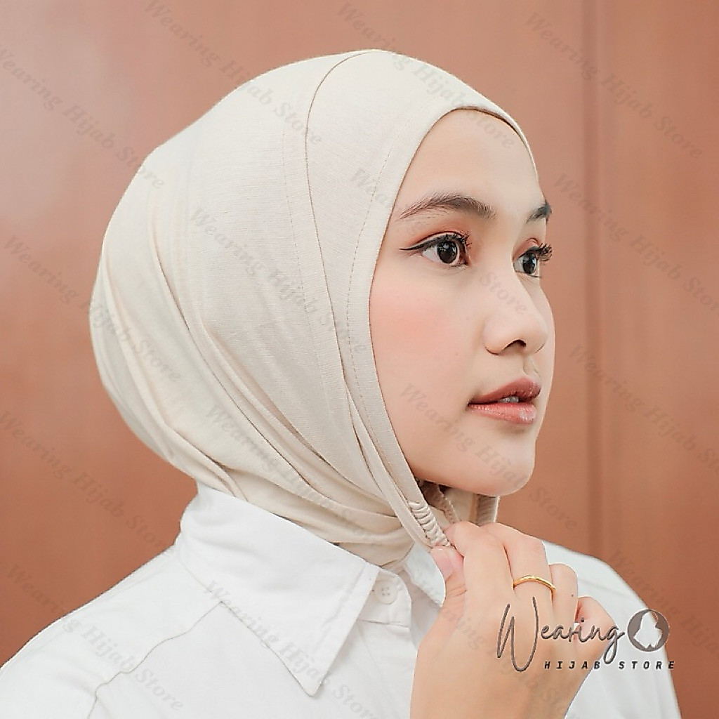 Hijab Bergo Instan Karet Dagu Jilbab Sport Padel Bahan Rayon Cooltech.