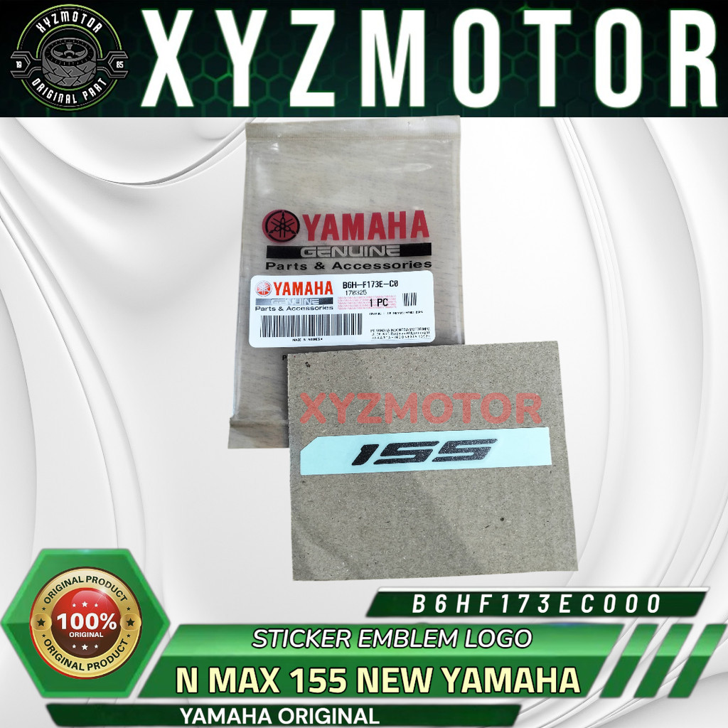 Jual STICKER EMBLEM LOGO 155 N MAX 155 NEW YAMAHA B6H-F173E-C0 ORIGINAL ...
