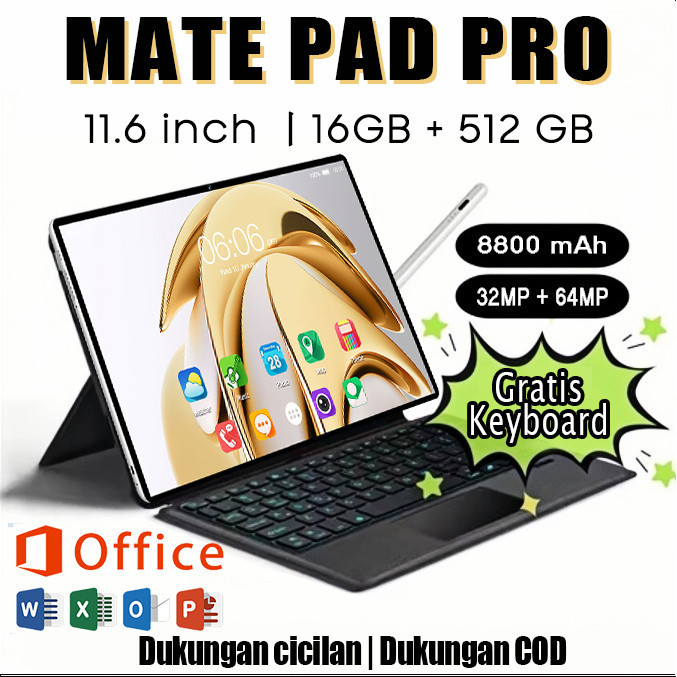 Jual Keyboard Gratis +COD Tablet Android MatePad Pro 16GB+512GB tablet ...