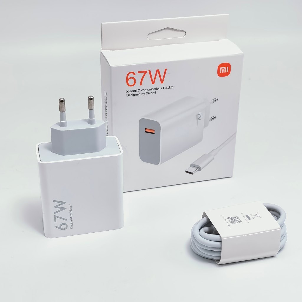 ORIGINAL Xiaomi Charger 67W Power Adapter + Type C Data Cable Micro Fast Charger Support Turbo