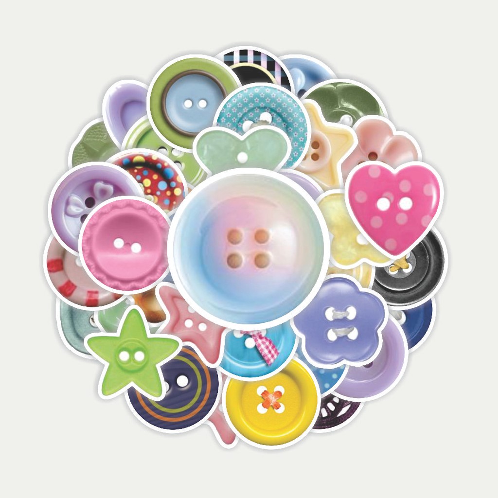 Jual Sticker Pack Stiker Cute Button Series | Sticker TUMBLR | Stiker ...