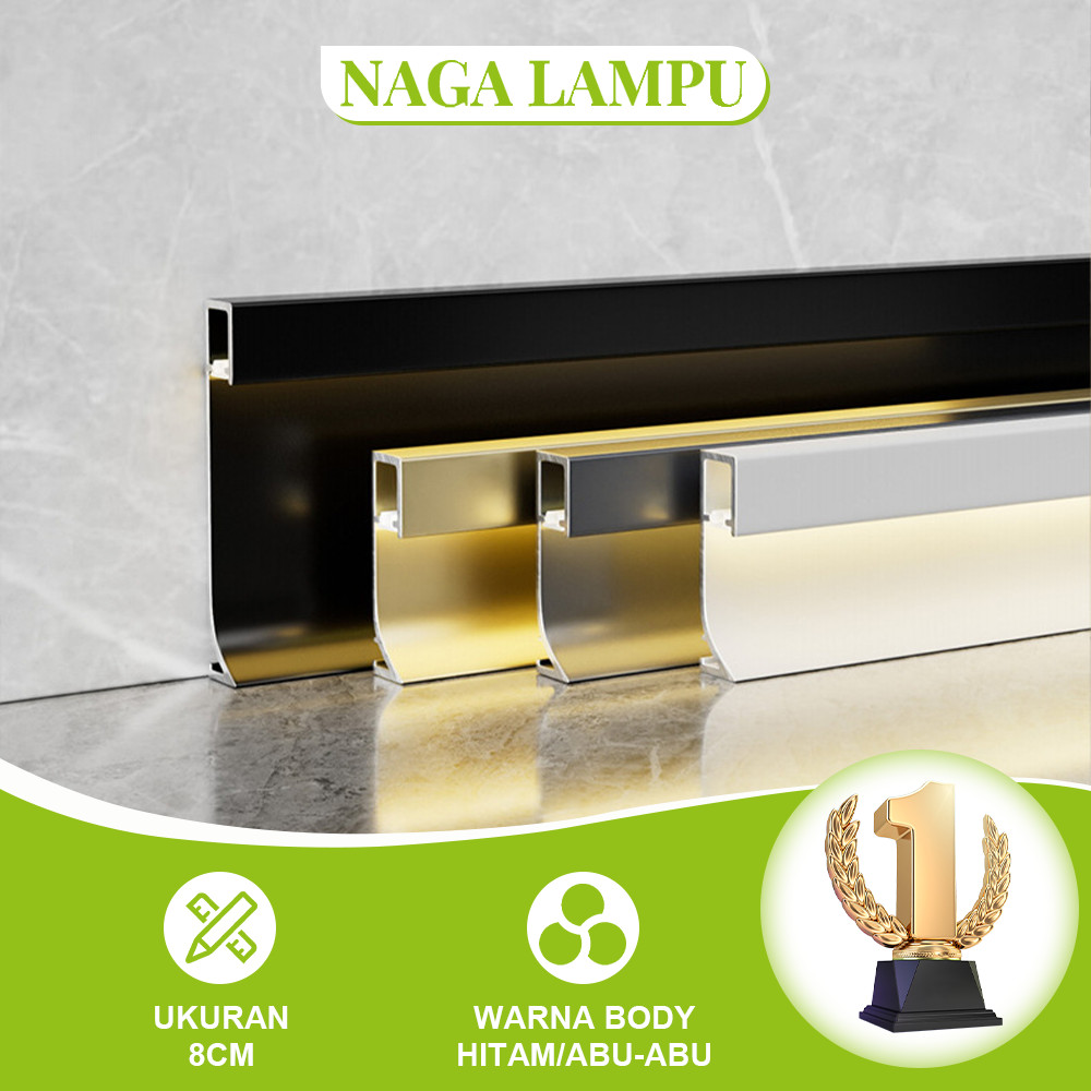 Jual Lis Plint LED Aluminium 8CM - Solusi Pencahayaan Modern untuk ...