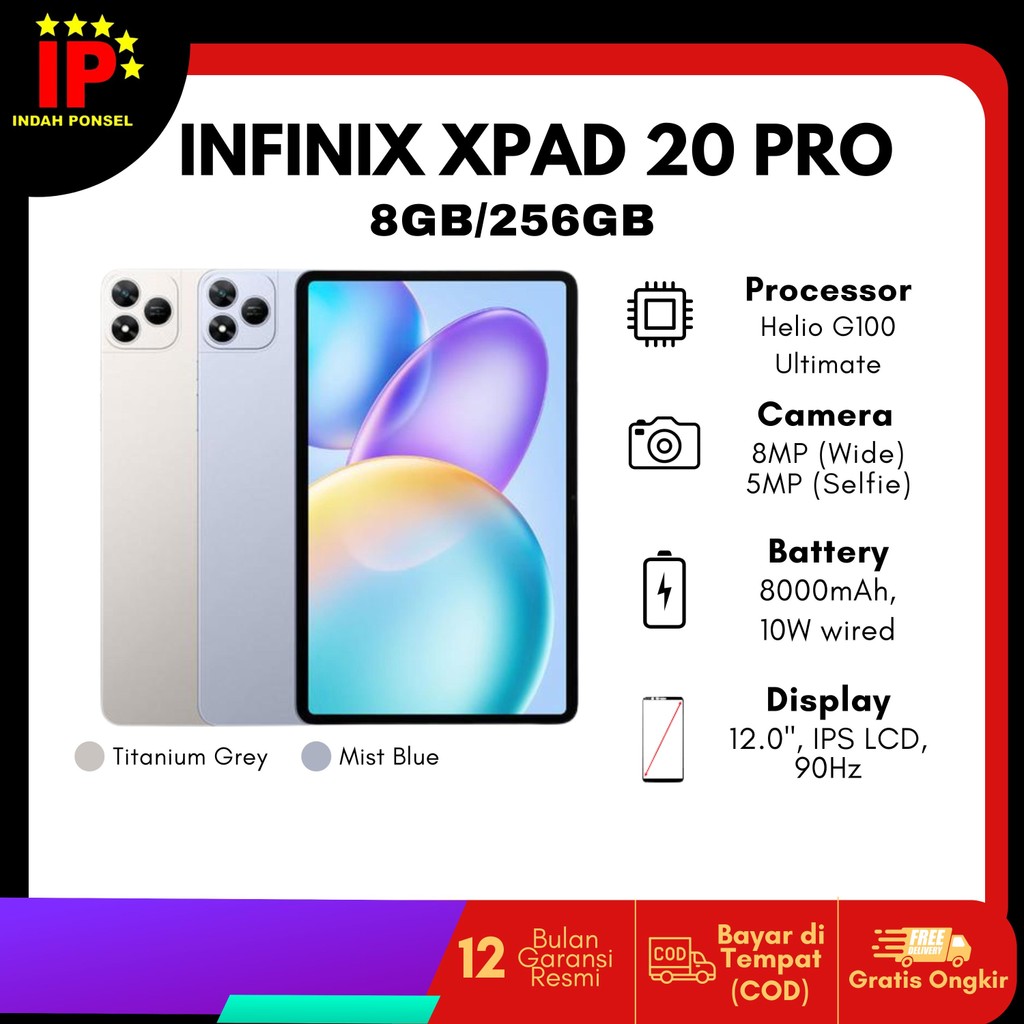 Jual Infinix XPAD 20 PRO 8GB/256GB 12