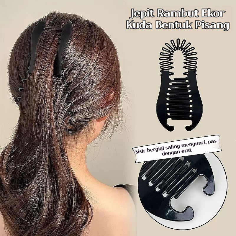 Jual Jepit Rambut Pisang Vertikal Besar Untuk Rambut Tebal Gaya Mewah ...