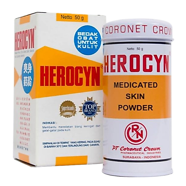 Jual Morinz Herocyn Powder Bedak Gatal Biang Keringat Dewasa 50gr ...