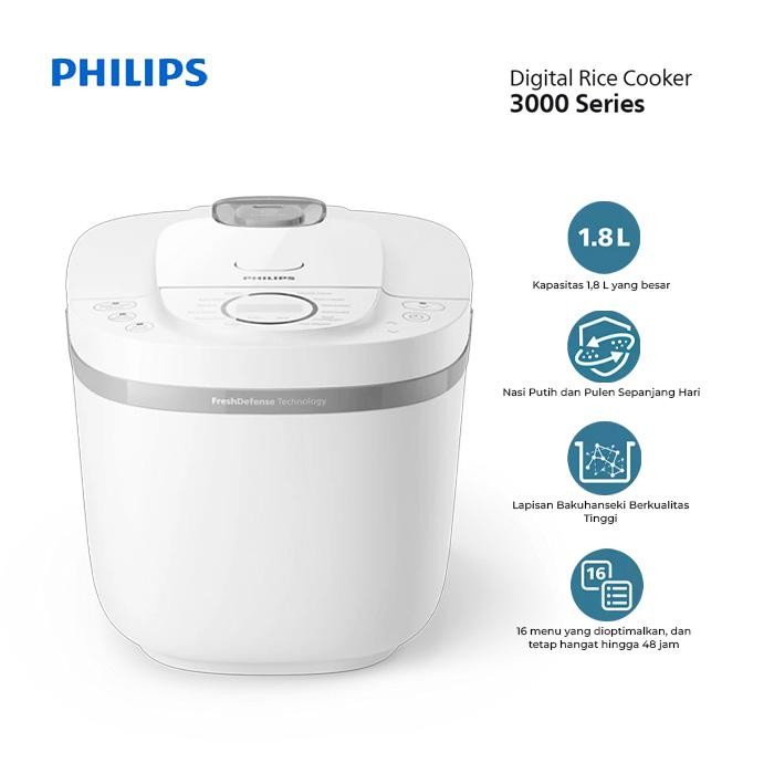 Jual Philips Rice Cooker hd4716/31 Magic Com digital 1.8 LITER ...