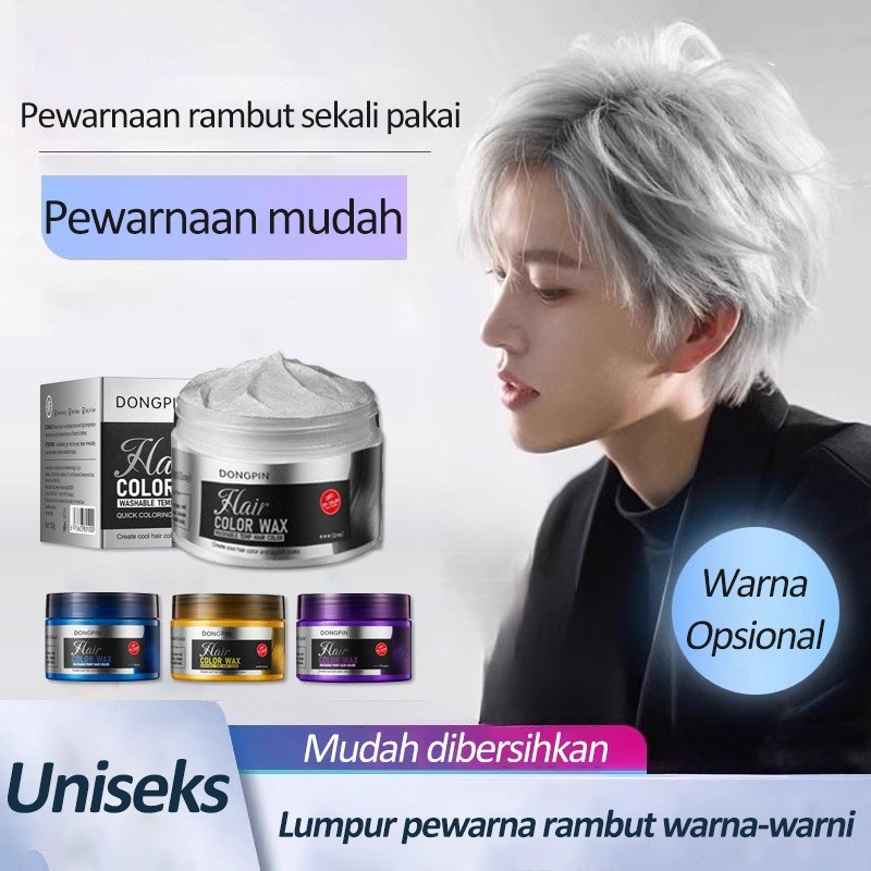 Jual Hair Styling Color Wax 120g Warna Rambut Pomade Gel Minyak Rambut ...