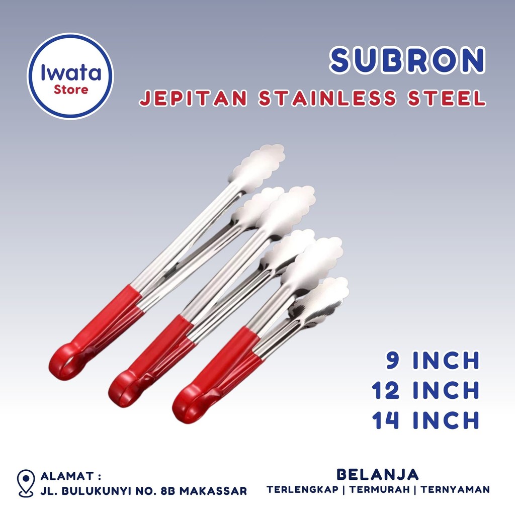 Jual SUBRON S-JPT2 PENJEPIT MAKANAN / FOOD TONG / STAINLESS STEEL ...