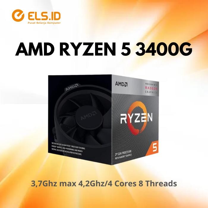 Jual Processor AMD Ryzen 5 3400G with Radeon Graphic + Wraith Cooler ...