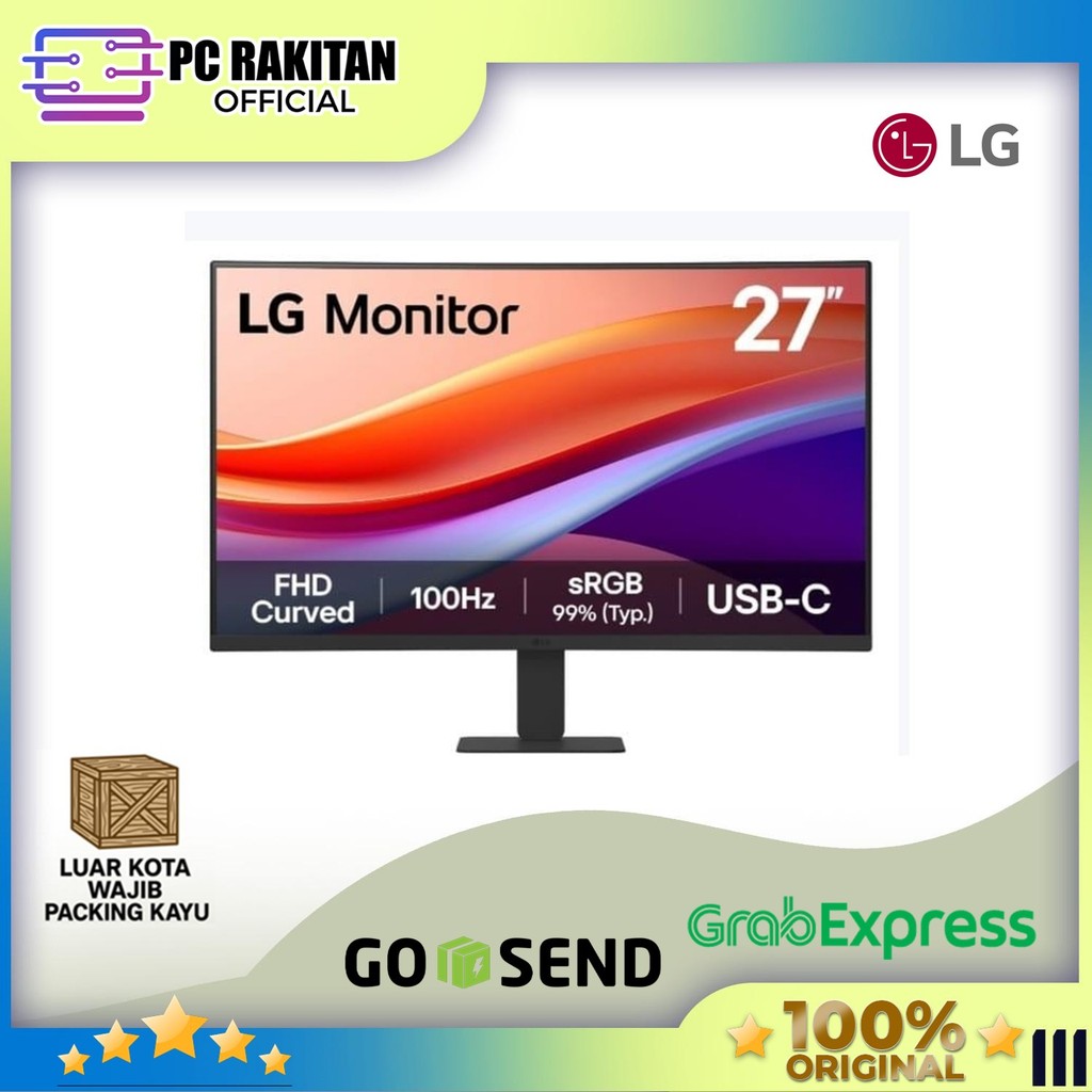 Jual LG MONITOR CURVED 27 INCH 27U421A-B VA FHD 1080P 5MS 100HZ USB-C ...