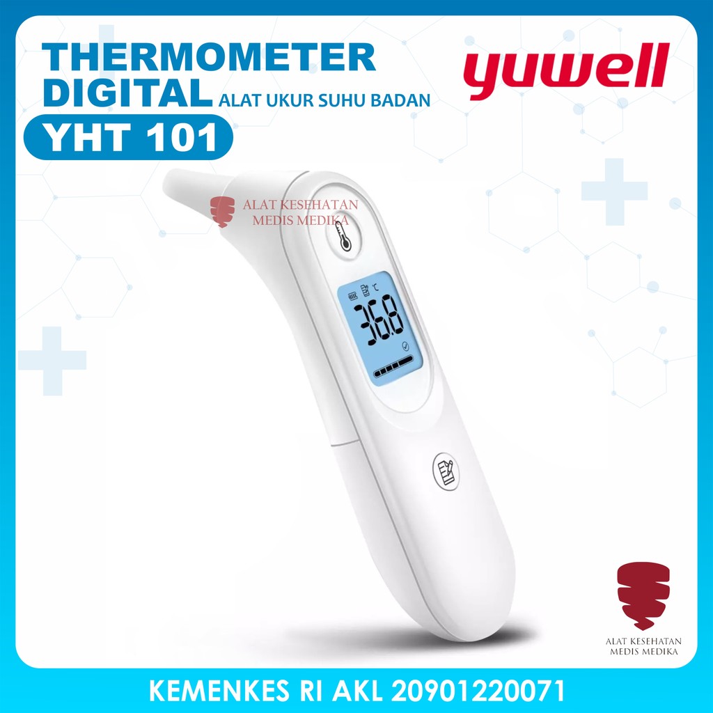 Jual Yuwell YHT 101 Thermometer Ear Pengukur Cek Suhu Termometer ...