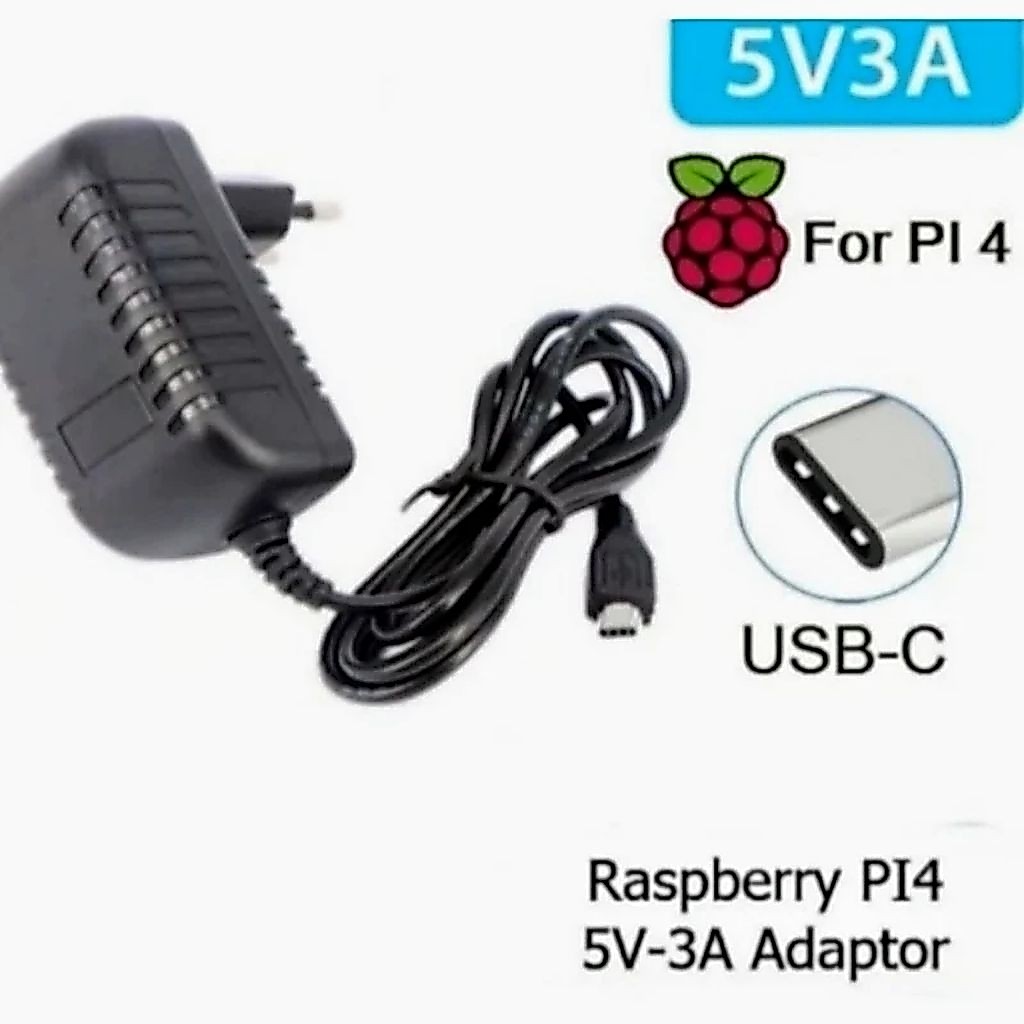 Jual adaptor 5V-3A adapter USB TYPE C 5v 3a Raspberry pi 4 PI4 POWER ...