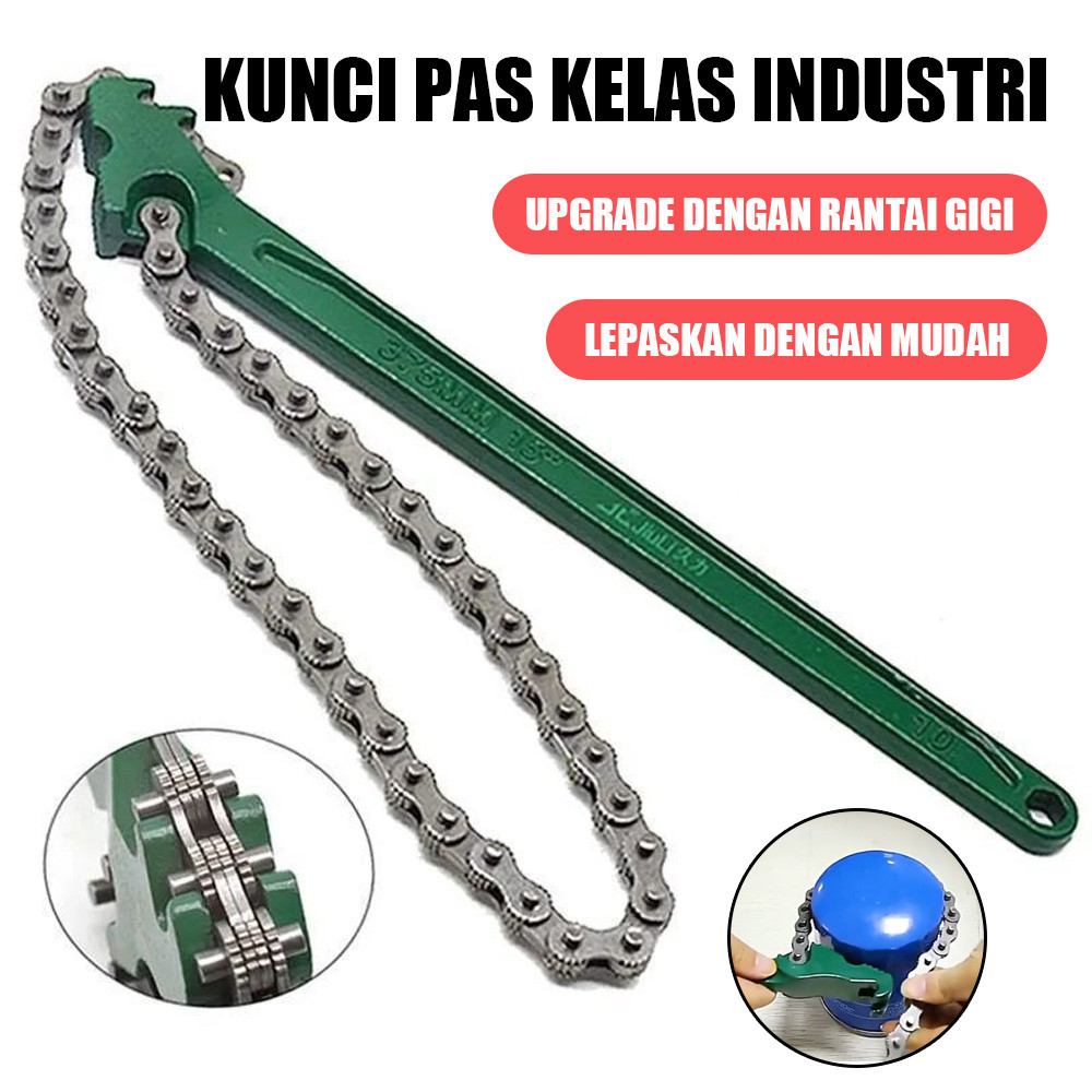 Jual Kunci Filter Oli Filter 8inch Model Rantai & Sabuk Wrench Oil ...