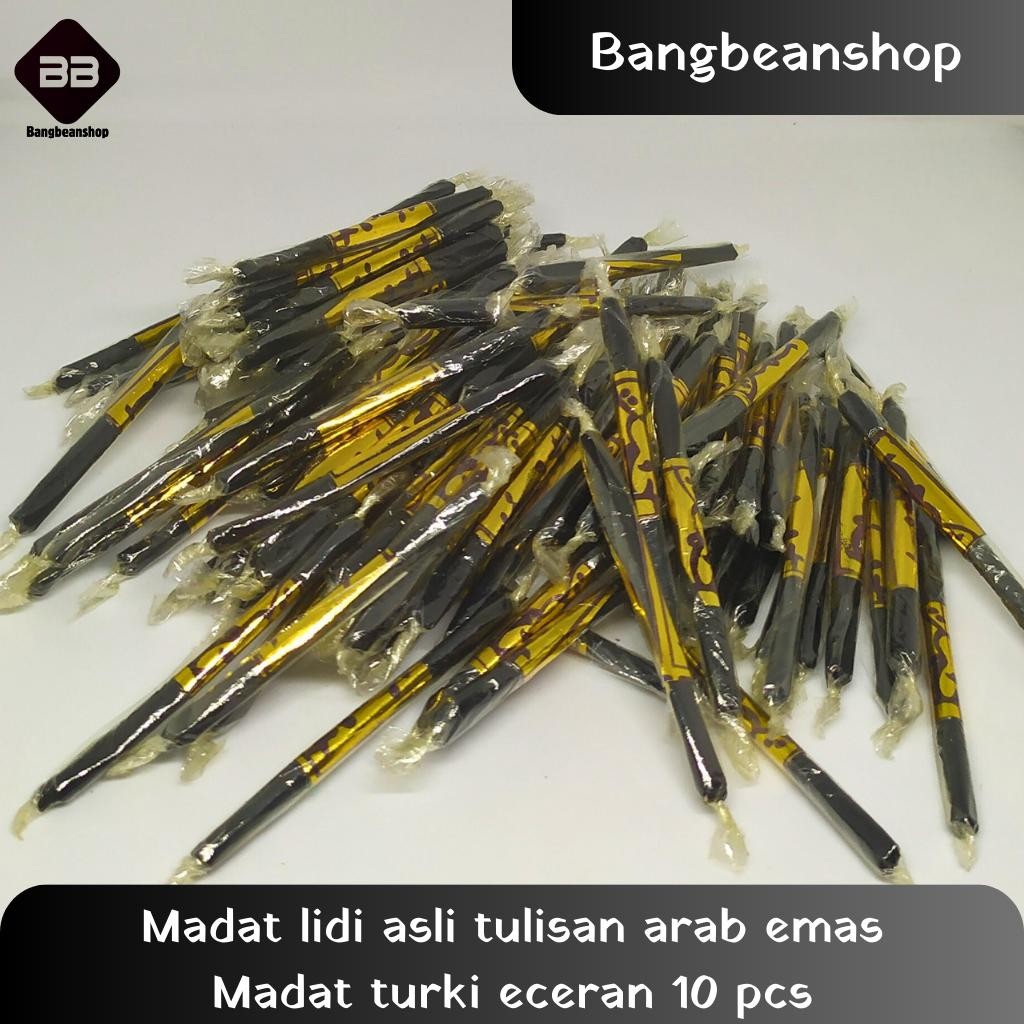 Jual Madat Lidi Tulisan arab emas Madat turki eceran 10 pcs | Shopee ...