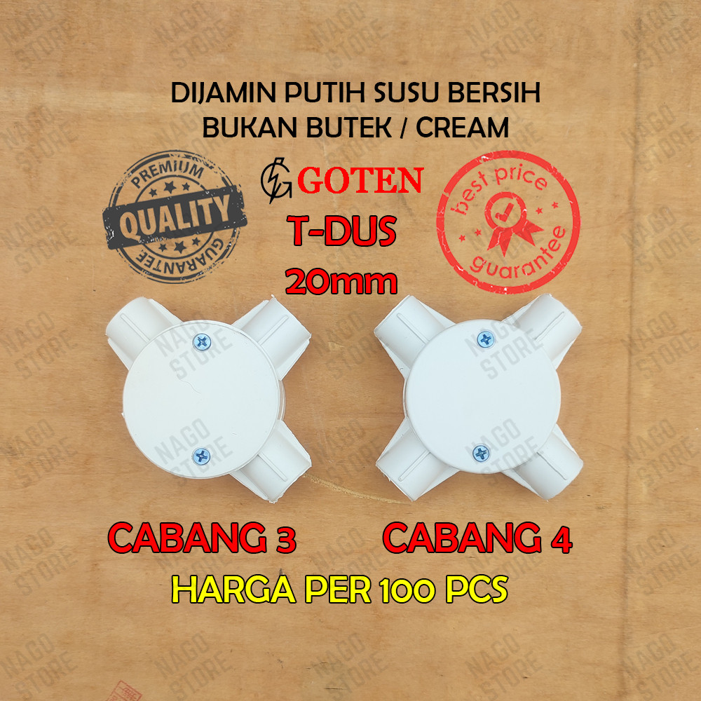 Jual [100 PCS] T DUS T DOS CABANG 3 KRESS DUS CABANG 4 20MM TDOS ...