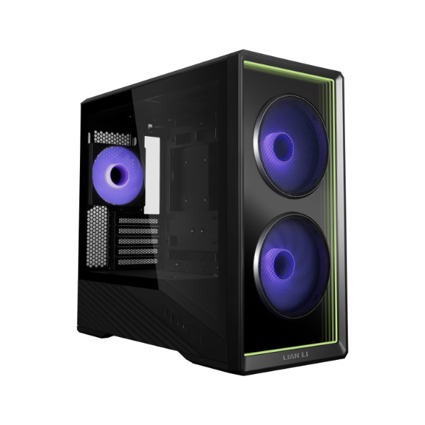 Casing Lianli Lian Li Vector V150 V-150 INF Black - PC Komputer Gaming Mini Tower Micro mATX M-ATX Case - 3 Fan 120mm ARGB - Tempered GLASS