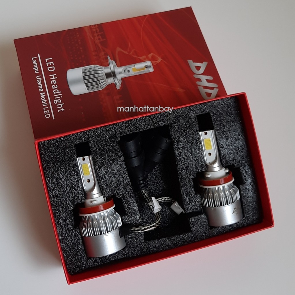 Sepasang (2Pcs) Lampu LED Mobil DHD H4 - H11 - HB3 - HB4 - H7 - 6000K