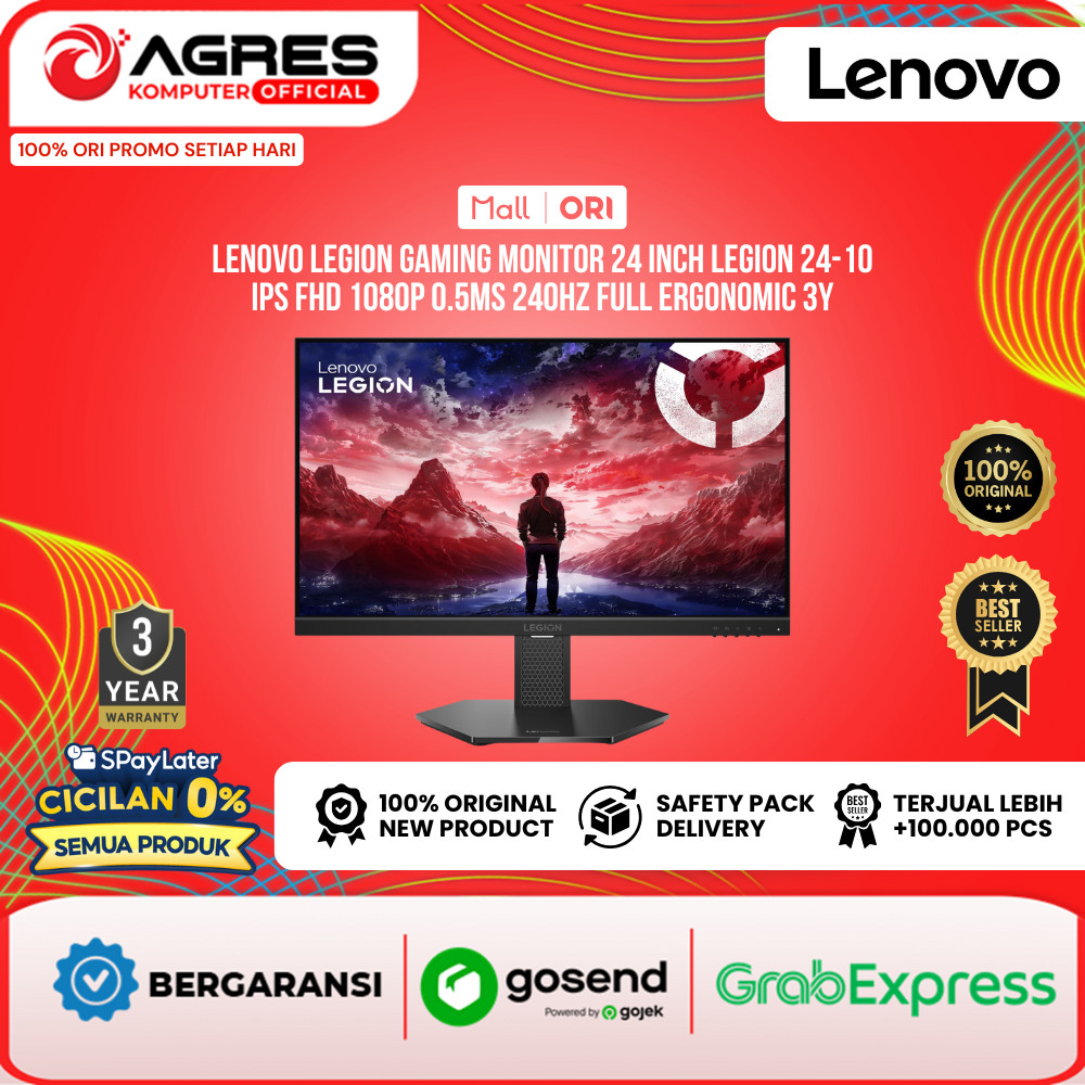 Jual LENOVO LEGION GAMING MONITOR 24 INCH LEGION 24-10 IPS FHD 1080P 0 ...