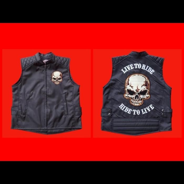Jual Rompi Bikers Rompi Vest Rompi Logo Harley Skull Rompi Moge Pesan ...