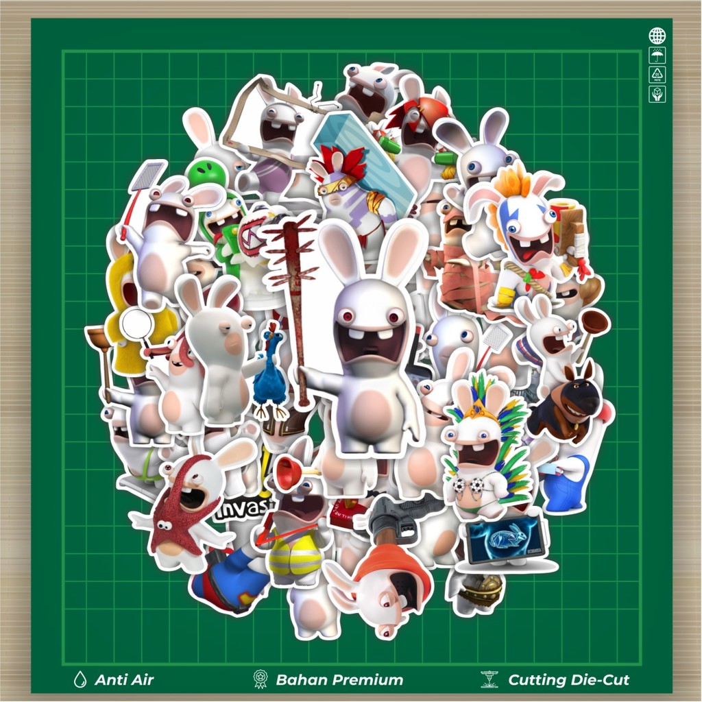 Jual HOT 50 PCS STIKER Stiker Kartun Rabbids Invasion Stiker Fashion ...
