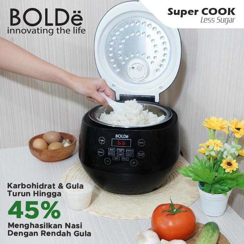 Jual BOLDe Super COOK Less Sugar Rice Cooker 1 Liter Low Carbo 400 Watt ...