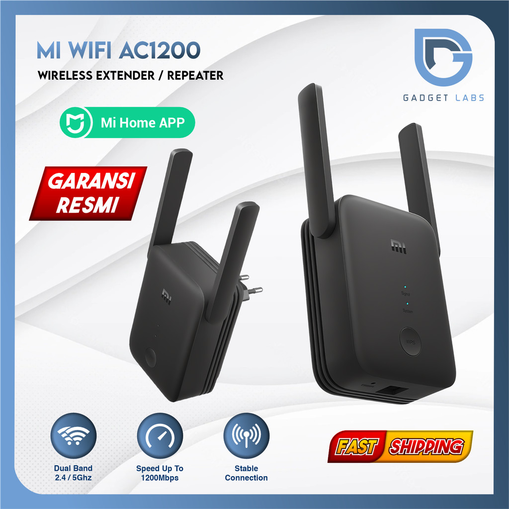 Xiaomi Mi WiFi Range Extender Repeater AC1200 Amplifier Wireless  Penguat Sinya Pemancar Sinyal