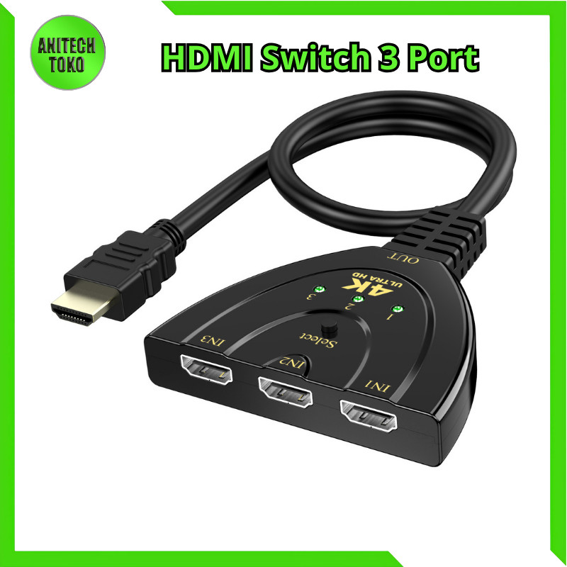 Jual [Anitech_toko] HDMI Switch cdf3 Port 3 in 3 out HDMI Swticher ...