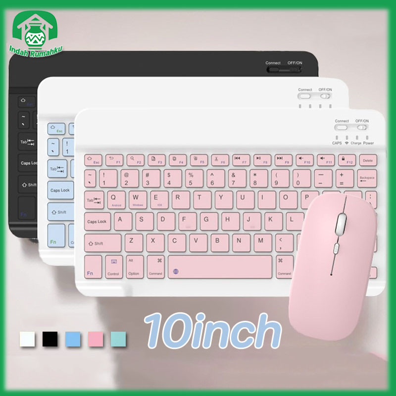 Jual 10-Inch Keyboard Bluetooth 3-In-1 Keyboard and Mouse Set Wireless ...