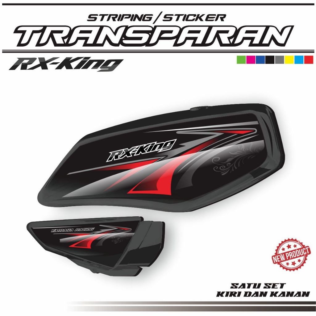 Jual STRIPING STICKER TRANSPARAN UV MOTOR RX KING POLET 3 STRIPING ...
