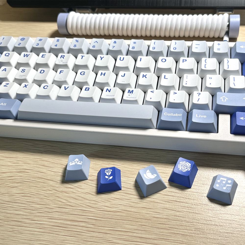 Jual 142 Keys Morfolia Cherry Profile Keycap 5 Side DYE Subbed PBT Full ...