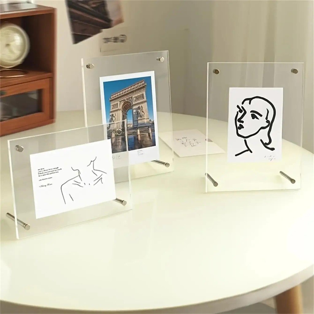 Jual Transparent Picture Frame 6-Inch Wall-Mounted Ins Postcard Photo ...