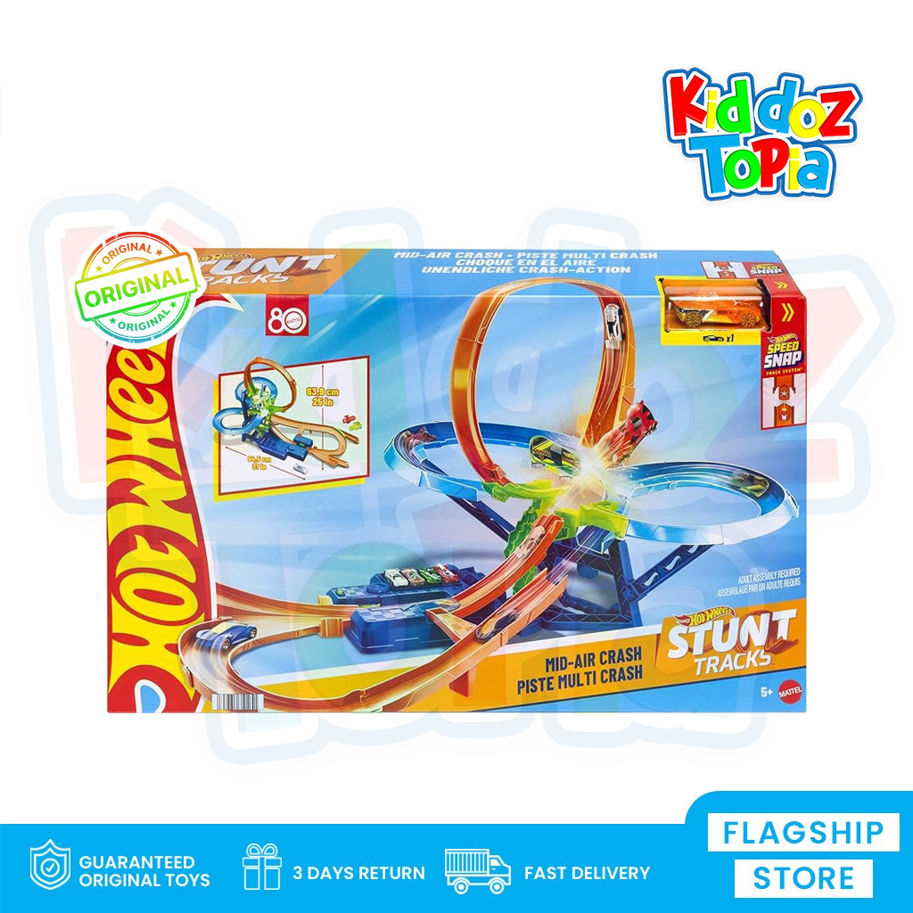 Jual Hot Wheels HOTWHEELS Stunt Track Mid Air Crash Playset JFD12 GLC ...