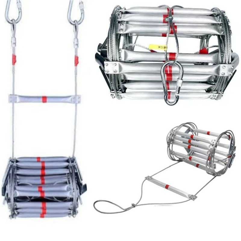 Jual 10m Fire Escape Ladder Emergency Portable Rope Ladder for Home Use ...