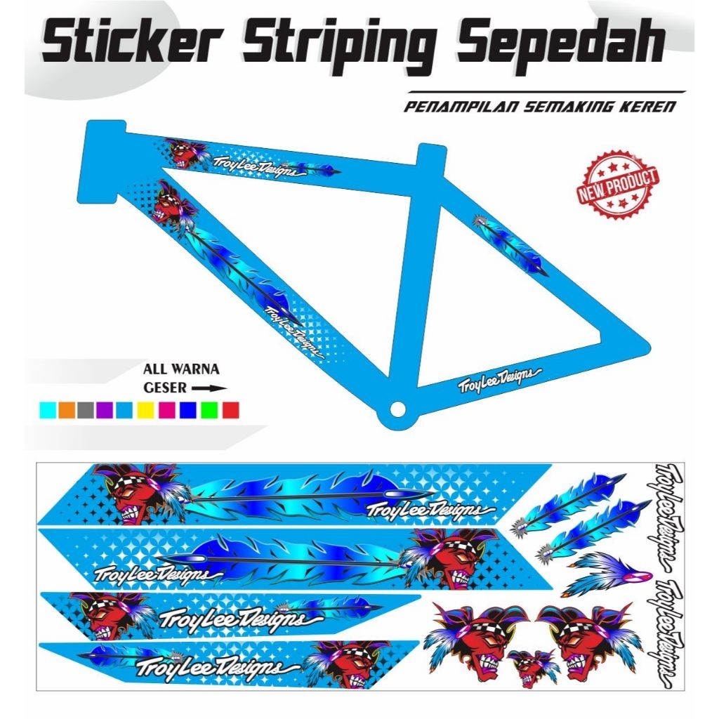 Jual VARIASI SEPEDA STRIPING BIKE SEPEDAH ANAK / DECAL STIKER SEPEDAH ...