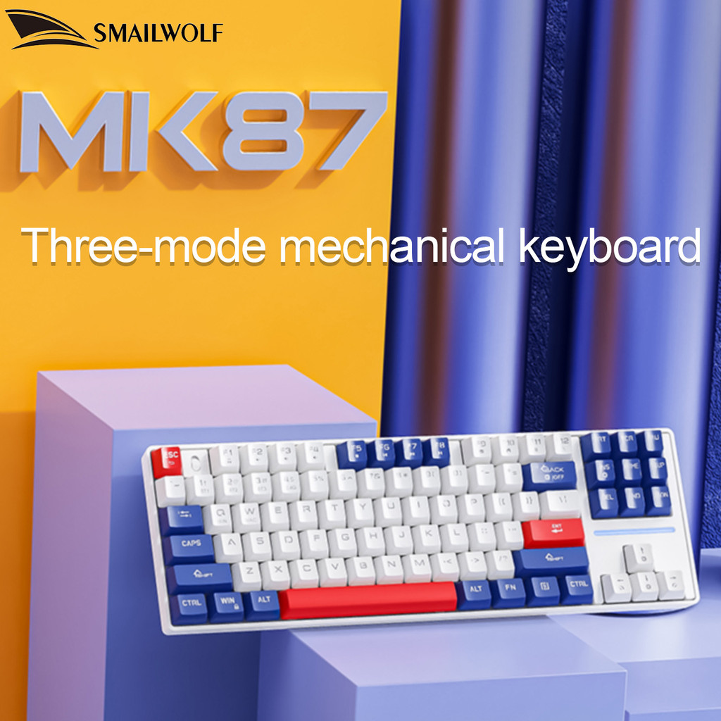Jual SMAILWOLF MK87 Bluetooth wireless meanical keyboard E-sports game ...