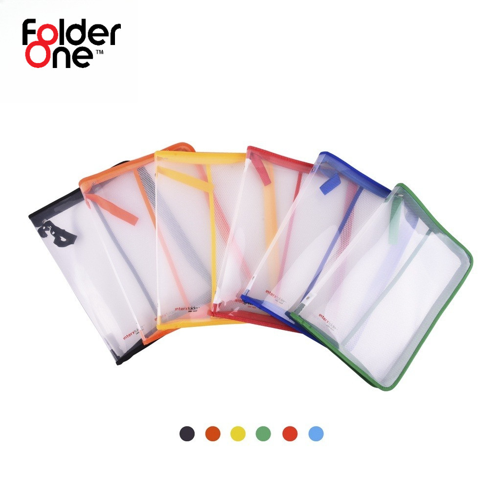 Jual InterX Folder Zipper Bag / Map Sleting Jaring Tempat Arsip Dokumen ...