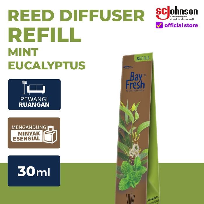 Jual BAYFRESH REED DIFFUSER REFILL PENGHARUM RUANGAN MINT EUCALYPTUS ...